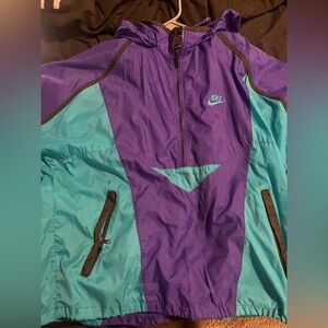 Nike Purple and Black Windbreaker